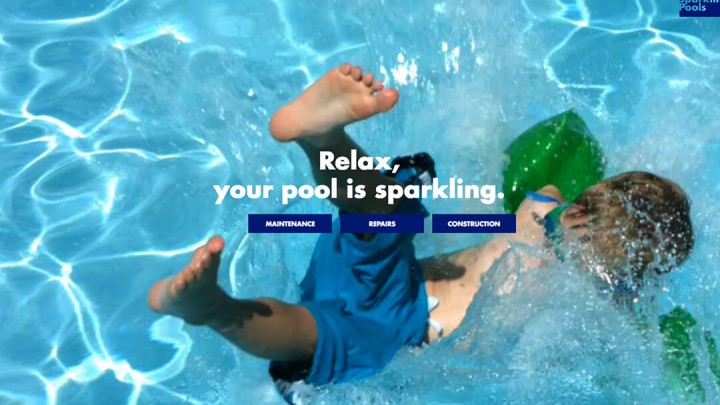 web design for Sparkling Pools, Hamptons, NY