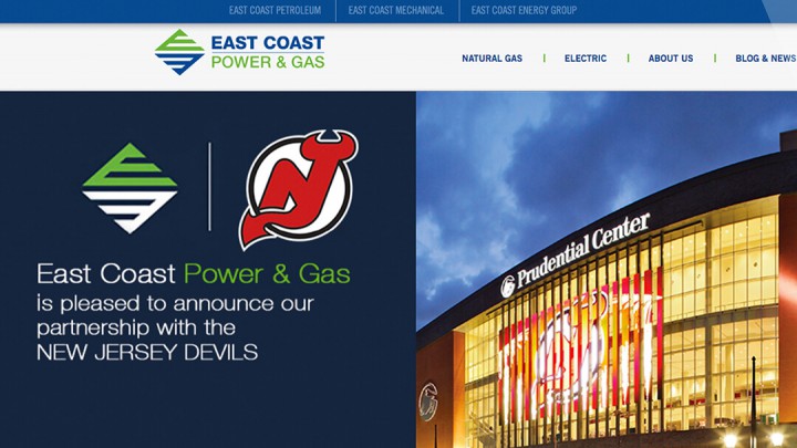 web development project for East Coast Energy Group
